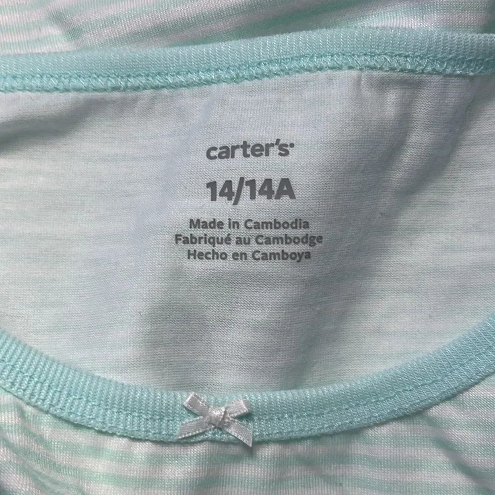 Carter's Green/White Stripe T-Shirt 